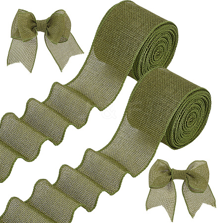 10 Yards Burlap Ribbons SRIB-WH0026-11B-1