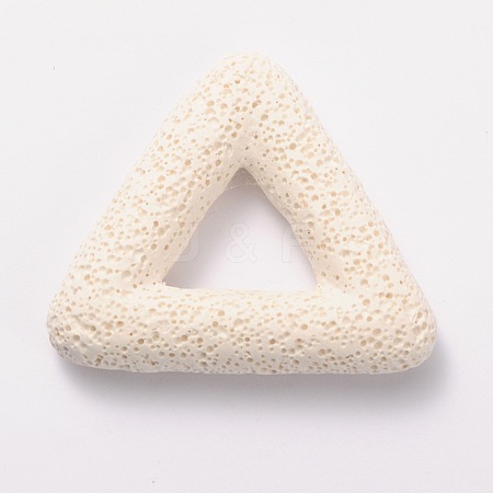 Synthetic Lava Rock Big Triangle Pendants G-O025-04A-1