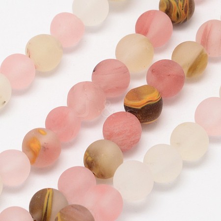 Tigerskin Glass Beads Strands G-D693-4mm-1