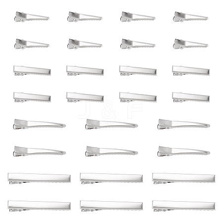 40Pcs 4 Styles Iron Alligator Hair Clips Findings PHAR-TADJ0001-10-1