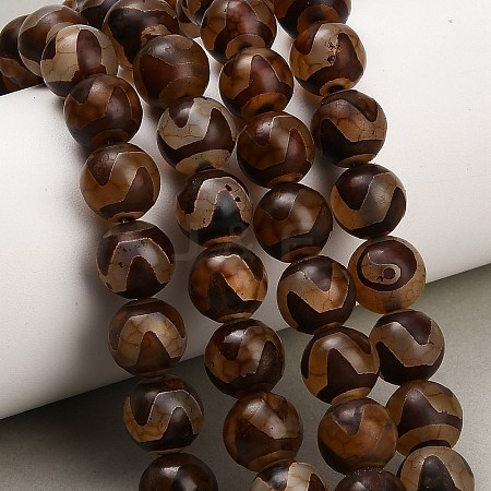 Tibetan Style dZi Beads Strands GG-CBA4812-B02-10MM-1