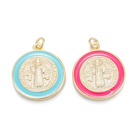 Brass Enamel Pendants KK-G399-01-1