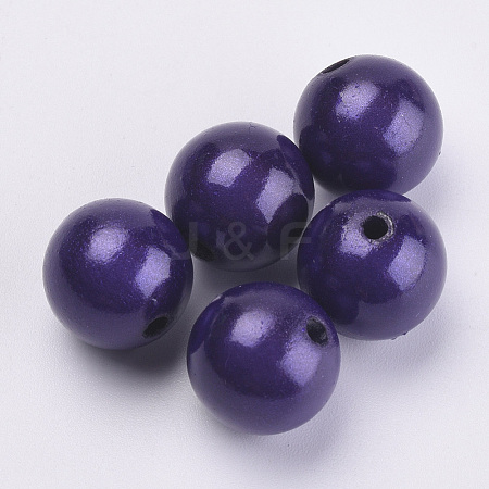 Spray Painted Miracle Acrylic Round Beads MACR-Q154-12mm-007-1