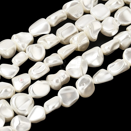 Electroplated Shell Pearl Beads Strands BSHE-B008-06C-1