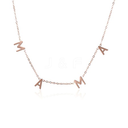 Stylish 925 Silver MAMA Letter Link Chain Necklaces for Mother's Day Gift ON4578-6-1