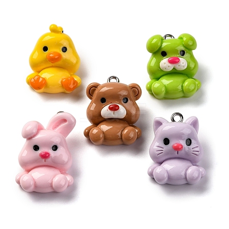 Animal Series Opaque Resin Pendants CRES-M038-05-1