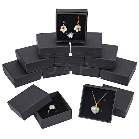 Kraft Paper Cardboard Jewelry Boxes LS-CBOX-BC0001-15A-1