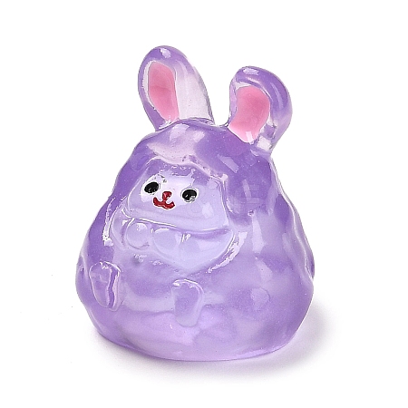 Luminous Resin Cute Little Rabbit Ornaments RESI-I054-01B-1