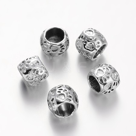 Rondelle Tibetan Style Alloy Large Hole Beads PALLOY-M177-01-AAA-1