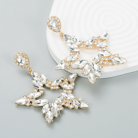 Alloy Rhinestone Earring PW-WGAF14D-02-1