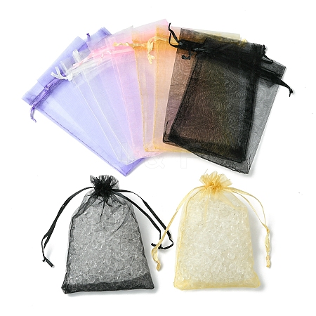 Organza Bags Jewellery Storage Pouches Wedding Favour Party Mesh Drawstring Gift OP-FS0001-04B-1