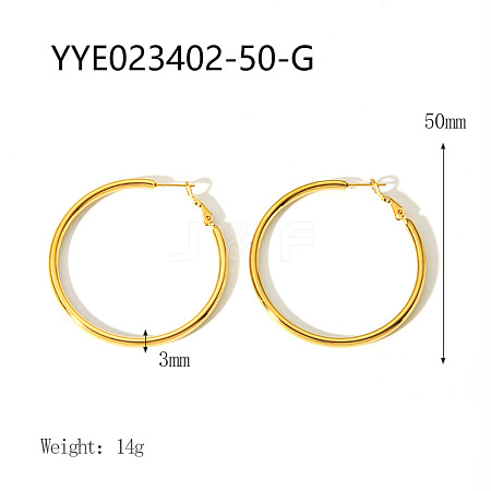 Stylish Stainless Steel Big Hoop Earrings NA7733-3-1