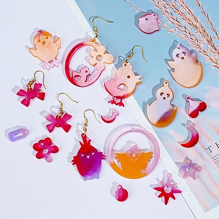 Kitten Earrings Pendants DIY Silicone Mold DIY-Q033-08A-1