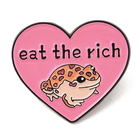 Eat the Rich Frog Alloy Brooches JEWB-M046-15-1