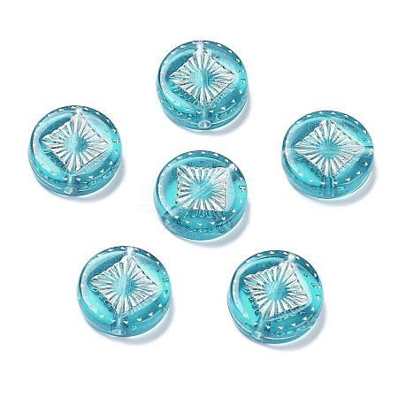 Plating Transparent Acrylic Beads OACR-G016-07L-1