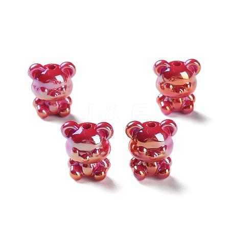 Opauqe UV Plating Acrylic Beads PACR-D288-08-1