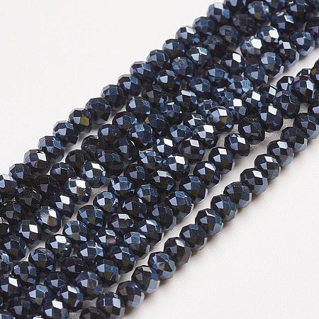 Electroplate Glass Beads Strands LS-EGLA-D020-3x2mm-35-1
