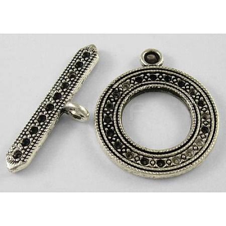 Tibetan Style Alloy Toggle Clasps X-LF0610Y-2-NF-1