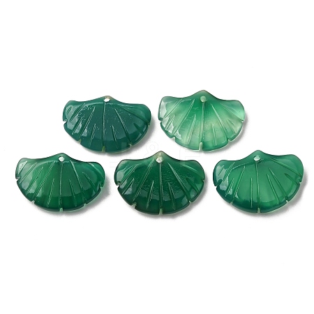 Natural Green Onyx Agate Pendants G-NH0006-01I-1