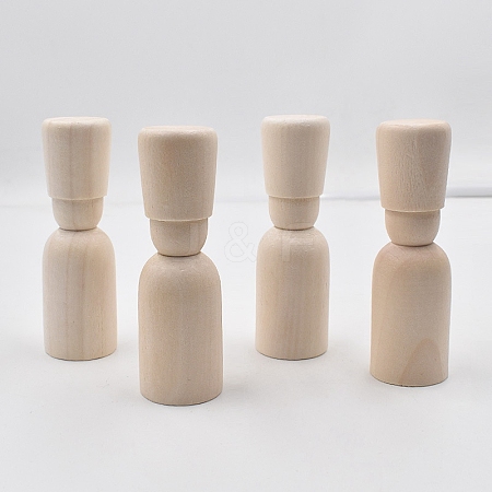 Unfinished Wooden Peg Dolls DOLL-PW0002-019-1