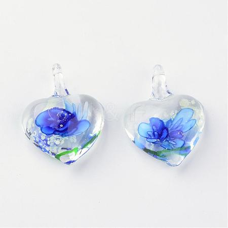 Handmade Luminous Lampwork Pendants LAMP-R136-04A-1