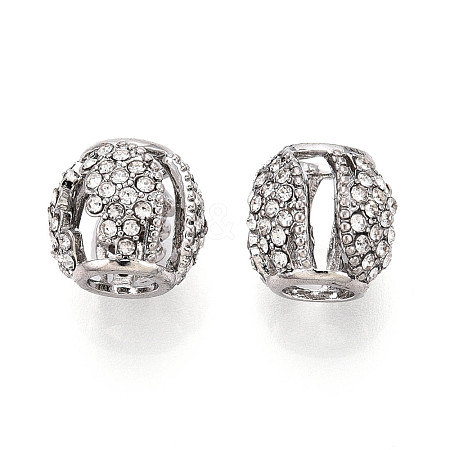 Alloy Rhinestone European Beads FIND-N009-09P-1