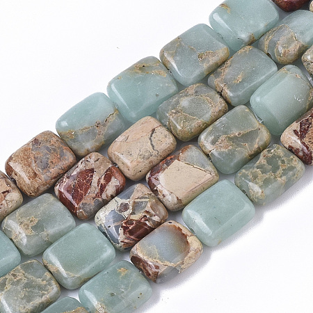 Natural Aqua Terra Jasper Beads Strands X-G-S366-016-1