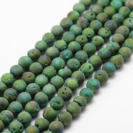 Electroplated Natural Quartz Crystal Beads Strands G-K174-01A-1