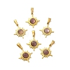 Natural Amethyst Faceted Sun Pendants STAS-P361-02G-02-1