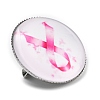 Breast Cancer Awareness Ribbon Glass Brooches JEWB-L019-01C-2