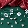10Pcs Snowflake Alloy Rhinestone Lapel Pin Backs JEWB-FH0002-52-4