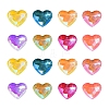 60Pcs 10 Colors Heart Translucent Glass Cabochons MRMJ-YW0002-003-4