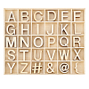 Unfinished Wood Letter A~Z & Symbol Pieces Sets DJEW-WH0015-35-1