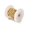 Rack Plating Brass Oval & Flat Round Link Chains CHC-I040-12G-4