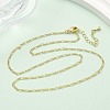 2MM Brass Figaro Chain Necklaces NJEW-P339-08G-3