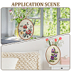 PP & PVC Plastic Imitation Wood Cross Stitch Embroidery Hoops DIY-WH20055-058B-03-6