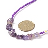 Natural Gemstone Chips & Glass Seed Beaded Necklace for Women NJEW-JN04200-6