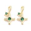 Brass with Cubic Zirconia Pendants KK-P271-34G-1