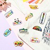 10Pcs 10 Styles Mood Social Battery Sliding Enamel Pins JEWB-CJ0001-52-6