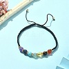 Natural & Synthetic Mixed Gemstone Braided Bead Bracelets BJEW-TA00325-4