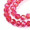 Baking Paint Transparent Glass Beads Strands DGLA-A035-T8mm-A02-4