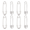 ARRICRAFT 4 Pair Sterling Silver Safety Pin Shape Dangle Hoop Earrings for Men Women STER-AR0001-01-1