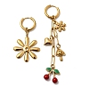 304 Stainless Steel Enamel Hoop Earrings EJEW-G451-06G-2