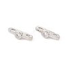 Rack Plating Brass Pave Clear Cubic Zirconia Connector Charms KK-G433-04P-2