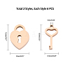 304 Stainless Steel Charms STAS-UN0012-02RG-4