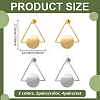 4Pairs 2 Colors Iron Stud Earrings EJEW-HY0001-13-2