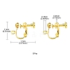 Rack Plated Brass Screw Clip-on Earring Findings KK-YW0001-10G-3