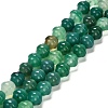 Natural Green Onyx Agate(Dyed & Heated) Beads Strands G-G203-02C-2