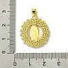 Real 18K Gold Plated Brass Micro Pave Cubic Zirconia Pendants KK-H472-33G-01-3