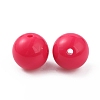 Opaque Acrylic Beads SACR-WH0001-32B-2
